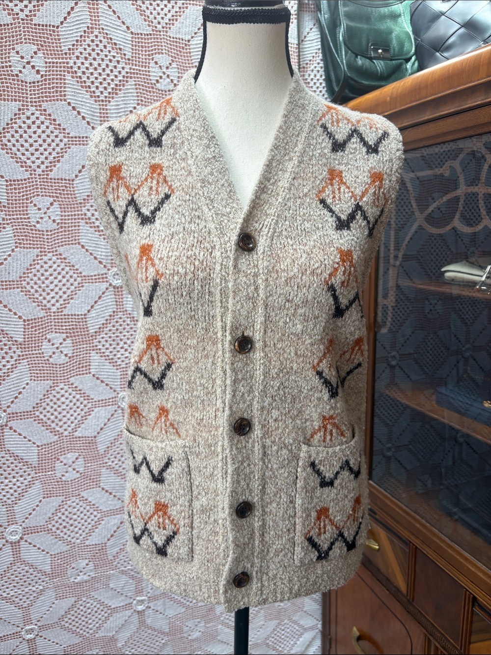 Vintage Harries 100% Wool Western Vest